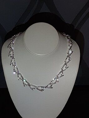 Silver Tone, Vintage-Style Choker Necklace